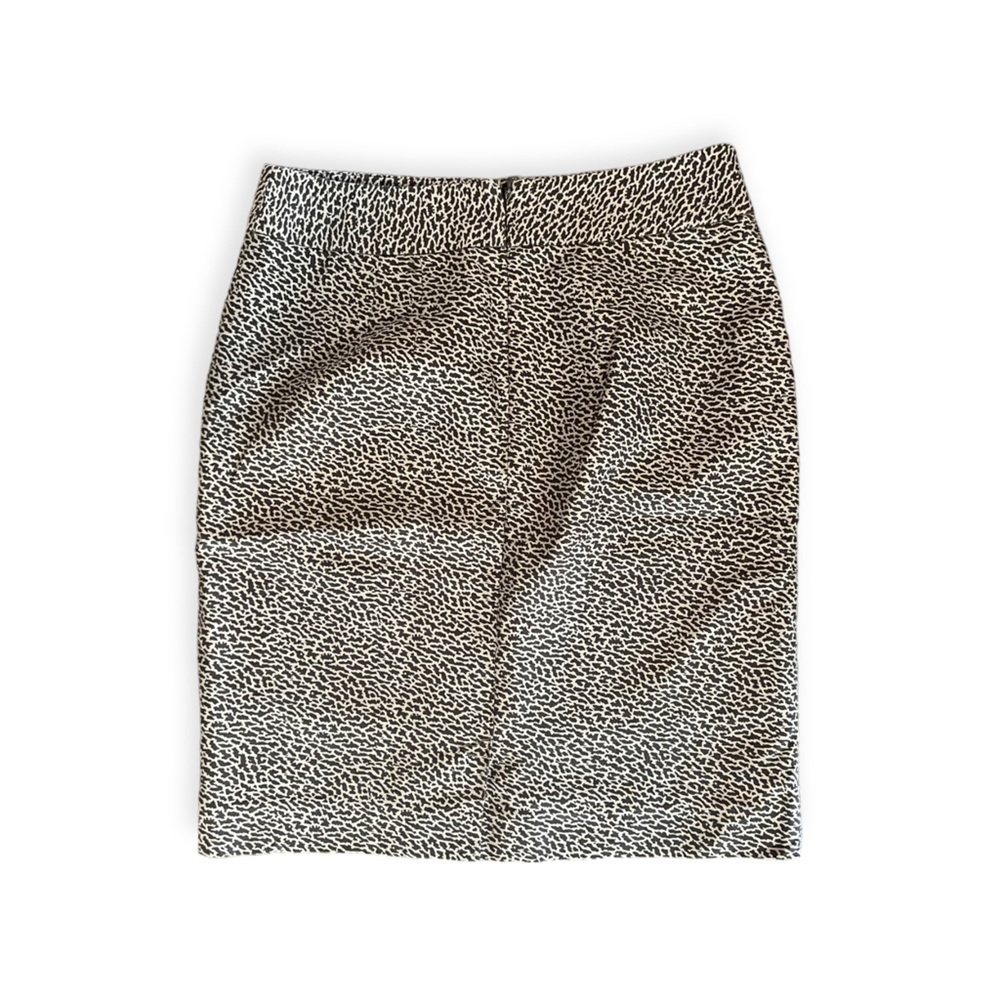 Ann taylor loft skirt silk blend  size O Petite XS animal print business attire - Picture 3 of 8